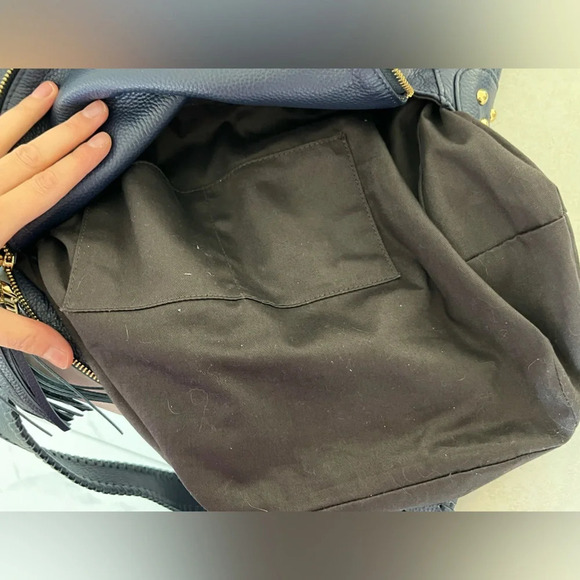 ASO Cameron Diaz👜Onna Ehrlich/ Rachel bag/ Hobo bag/ 100% Leather/ Navy blue - Picture 13 of 17